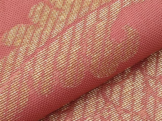 平和屋着物＊夏物　六通柄　本袋帯　更紗唐草文　金糸　正絹　逸品　CABJ5689tx