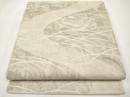 平和屋着物＊夏物　六通柄袋帯　流水芝草文　正絹　逸品　CABJ5693tx