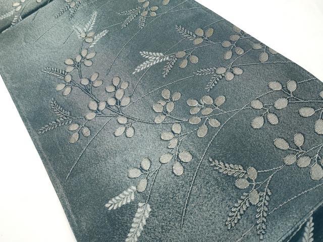 平和屋着物＊夏物　六通柄袋帯　萩文　銀糸　正絹　逸品　CABJ5700tx