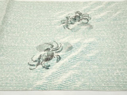 平和屋着物＊夏物　九寸開き名古屋帯　手描き　カニ　蟹　正絹　逸品　CABJ5702tx