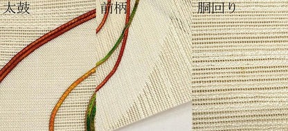 平和屋着物＊夏物　八寸名古屋帯　紐文　正絹　逸品　CABJ5710tx