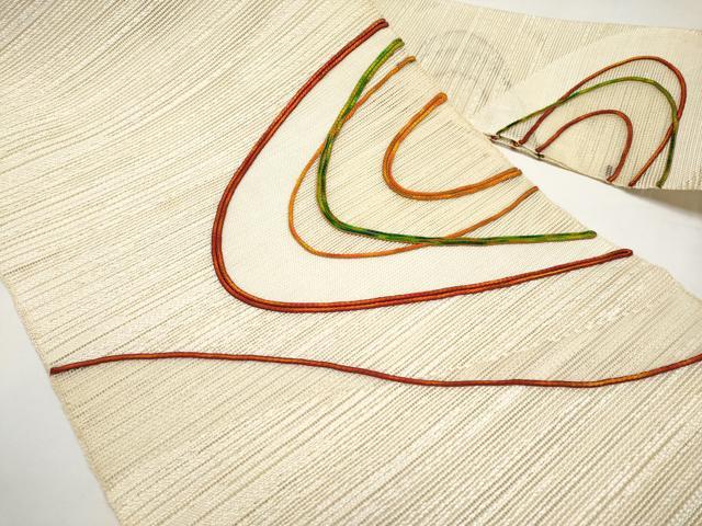 平和屋着物＊夏物　八寸名古屋帯　紐文　正絹　逸品　CABJ5710tx