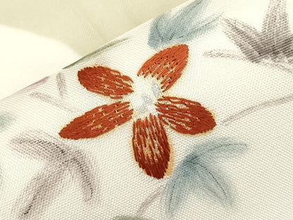 平和屋着物＊夏物　九寸名古屋帯　手描き　刺繍　花丸文　正絹　逸品　CABJ5711tx