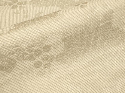 平和屋着物＊夏物　八寸名古屋帯　葡萄蔦の葉文　金糸　正絹　逸品　CABJ5714tx