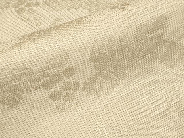 平和屋着物＊夏物　八寸名古屋帯　葡萄蔦の葉文　金糸　正絹　逸品　CABJ5714tx