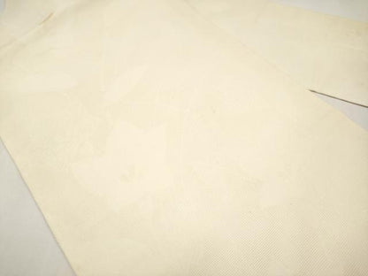 平和屋着物＊夏物　九寸名古屋帯　桔梗　生成り色　正絹　逸品　CABJ5715tx