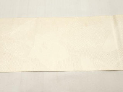 平和屋着物＊夏物　九寸名古屋帯　桔梗　生成り色　正絹　逸品　CABJ5715tx