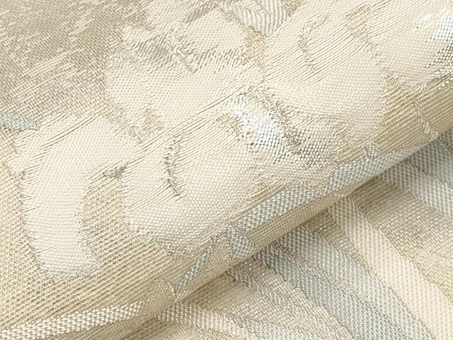 平和屋着物＊夏物　九寸開き名古屋帯　杜若　銀糸　正絹　逸品　CABJ5717tx