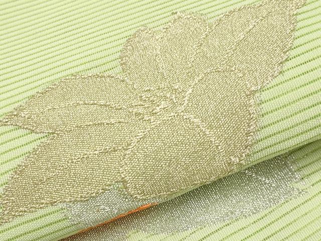 平和屋着物＊夏物　八寸名古屋帯　絽綴れ　枝花文　金銀糸　正絹　逸品　未使用　CABJ5718tx