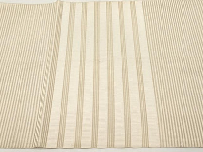 平和屋着物＊夏物　八寸名古屋帯　絽綴れ　横段文　丁子色　正絹　逸品　CABJ5720tx