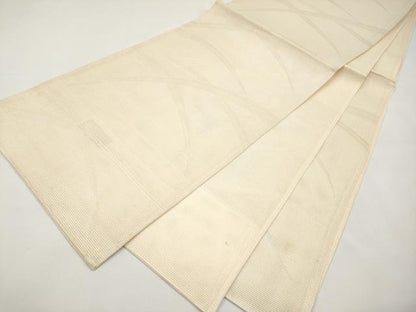 平和屋着物＊夏物　六通柄袋帯　芝草文　銀糸　正絹　逸品　CABJ5732tx