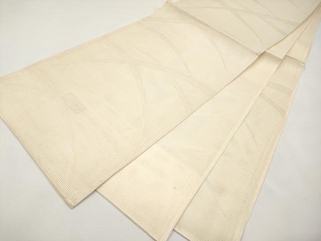 平和屋着物＊夏物　六通柄袋帯　芝草文　銀糸　正絹　逸品　CABJ5732tx