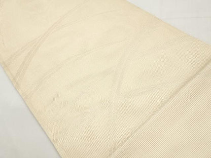 平和屋着物＊夏物　六通柄袋帯　芝草文　銀糸　正絹　逸品　CABJ5732tx