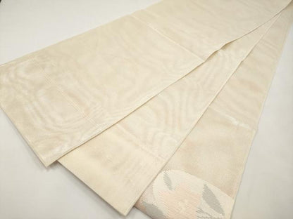 平和屋着物＊夏物　太鼓柄袋帯　桔梗　銀糸　正絹　逸品　未使用　CABJ5734tx