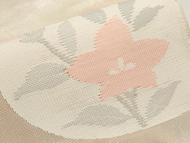 平和屋着物＊夏物　太鼓柄袋帯　桔梗　銀糸　正絹　逸品　未使用　CABJ5734tx