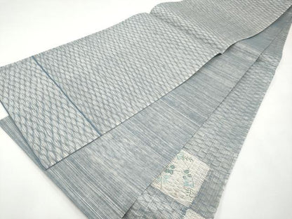 平和屋着物＊夏物　太鼓柄袋帯　すくい織　色紙草花文　金銀糸　正絹　逸品　CABJ5736tx