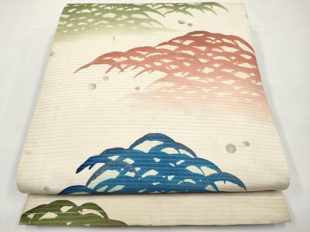 平和屋着物＊夏物　アンティーク　大正ロマン　両面　太鼓柄　京袋帯　駒刺繍　トンボ　金銀彩　正絹　逸品　CABJ5738tx