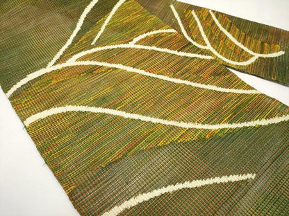 平和屋着物＊夏物　八寸名古屋帯　遠山文　正絹　逸品　CABJ5741tx