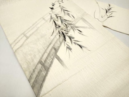 平和屋着物＊夏物　九寸名古屋帯　作家物　手描き　渡り橋文　正絹　逸品　CABJ5754tx