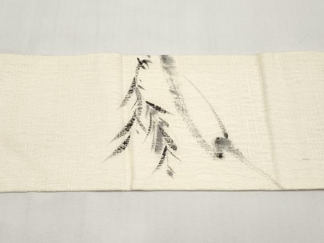 平和屋着物＊夏物　九寸名古屋帯　作家物　手描き　渡り橋文　正絹　逸品　CABJ5754tx