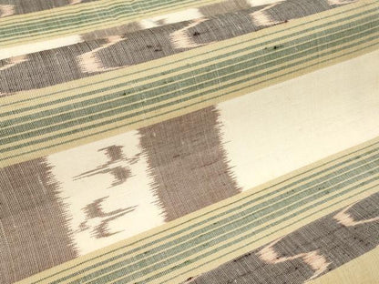 平和屋着物＊夏物　本場琉球絣　夏琉球　九寸名古屋帯　横段絣文　正絹　逸品　CABJ5757tx