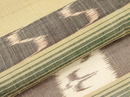 平和屋着物＊夏物　本場琉球絣　夏琉球　九寸名古屋帯　横段絣文　正絹　逸品　CABJ5757tx