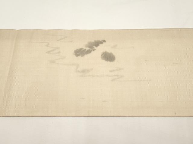 平和屋着物＊夏物　九寸名古屋帯　作家物　手描き　カニ　蟹　正絹　逸品　未使用　CABJ5760tx