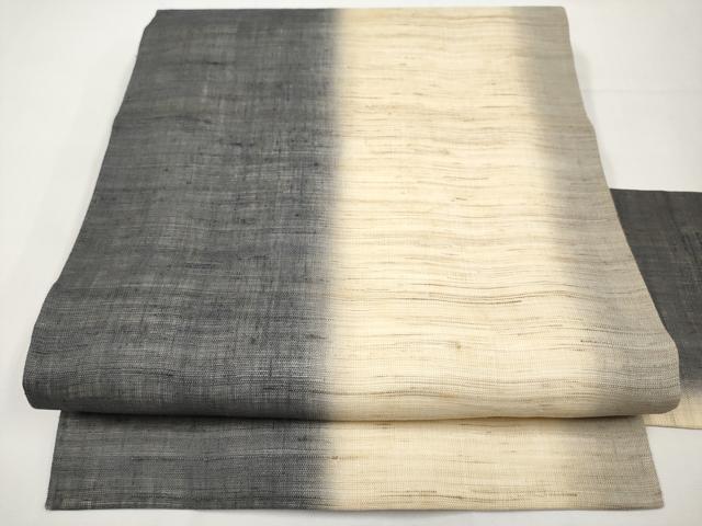 平和屋着物＊夏物　九寸名古屋帯　間道　さが美扱い　麻　逸品　CABJ5764tx