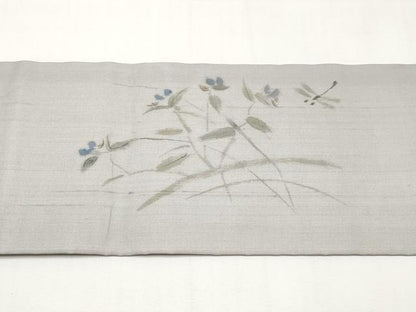 平和屋着物＊夏物　九寸名古屋帯　作家物　手描き　トンボ　正絹　逸品　CABJ5774tx