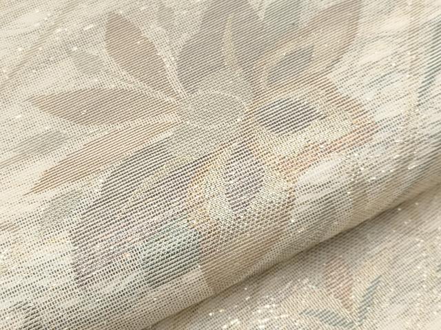平和屋着物＊夏物　六通柄袋帯　更紗花唐草文　金糸　正絹　逸品　CABJ5802tx
