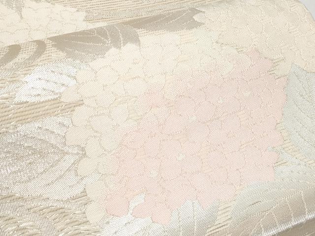 平和屋着物＊夏物　六通柄袋帯　紫陽花　銀糸　正絹　逸品　未使用　CABJ5803tx