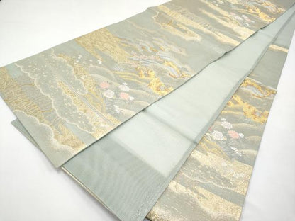 平和屋着物＊夏物　六通柄袋帯　障壁の世界　金糸　正絹　逸品　未使用　CABJ5805tx