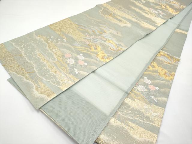 平和屋着物＊夏物　六通柄袋帯　障壁の世界　金糸　正絹　逸品　未使用　CABJ5805tx