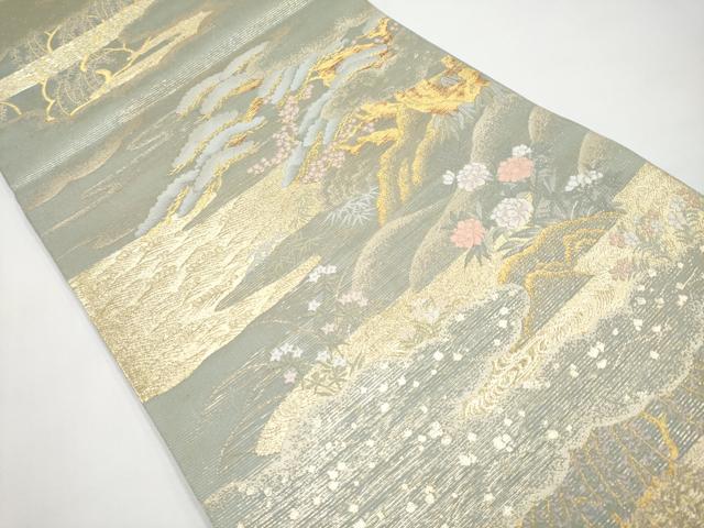 平和屋着物＊夏物　六通柄袋帯　障壁の世界　金糸　正絹　逸品　未使用　CABJ5805tx