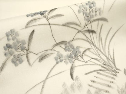平和屋着物＊夏物　九寸名古屋帯　作家物　手描き　草花文　正絹　逸品　未使用　CABJ5837tx
