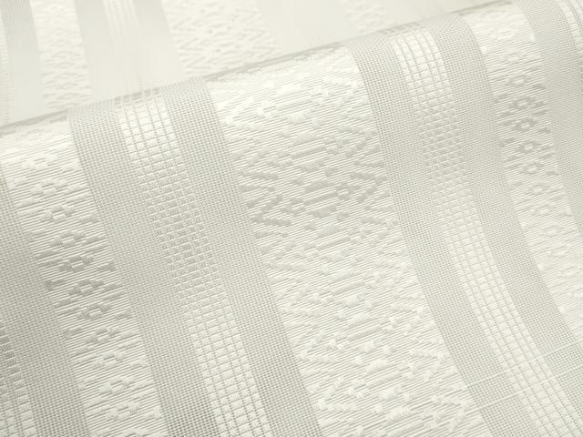 平和屋着物＊夏物　八寸名古屋帯　博多織　紗献上　白地　CABJ5841tx