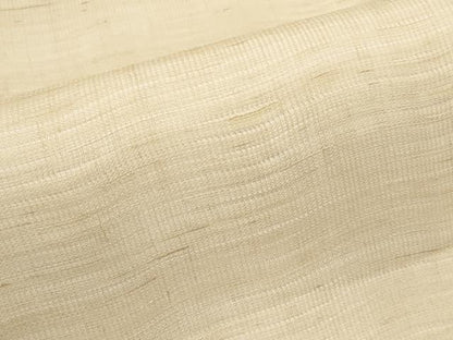 平和屋着物＊夏物　九寸名古屋帯　よろけ縞　丁子色　麻　逸品　未使用　CABJ5843tx