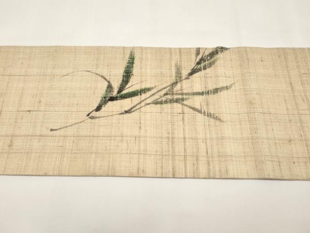 平和屋着物＊夏物　九寸名古屋帯　作家物　手描き　紬地　魚　正絹　逸品　CABJ5844tx