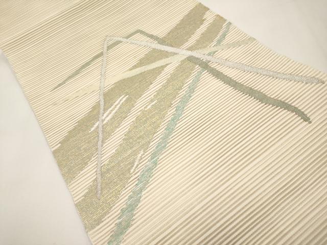平和屋着物＊夏物　八寸名古屋帯　絽綴れ　抽象文　金銀糸　正絹　逸品　CABJ5845tx
