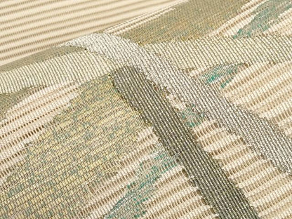 平和屋着物＊夏物　八寸名古屋帯　絽綴れ　抽象文　金銀糸　正絹　逸品　CABJ5845tx