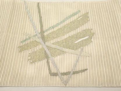 平和屋着物＊夏物　八寸名古屋帯　絽綴れ　抽象文　金銀糸　正絹　逸品　CABJ5845tx