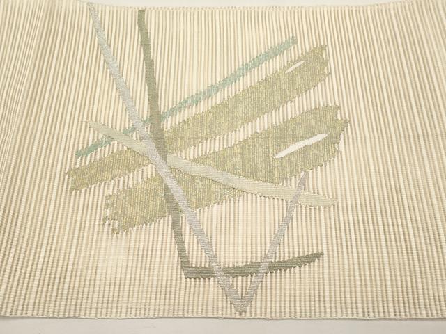 平和屋着物＊夏物　八寸名古屋帯　絽綴れ　抽象文　金銀糸　正絹　逸品　CABJ5845tx