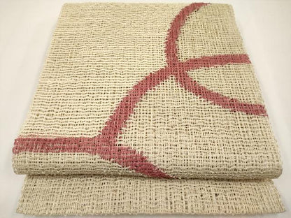 平和屋着物＊夏物　八寸名古屋帯　抽象文　正絹　逸品　CABJ5849tx