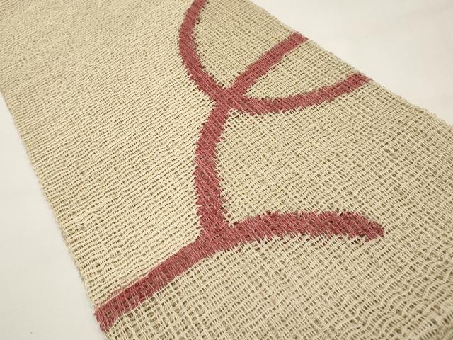 平和屋着物＊夏物　八寸名古屋帯　抽象文　正絹　逸品　CABJ5849tx