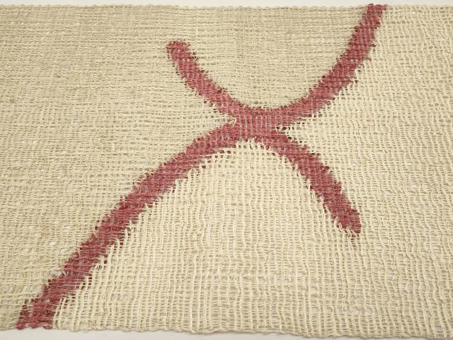 平和屋着物＊夏物　八寸名古屋帯　抽象文　正絹　逸品　CABJ5849tx
