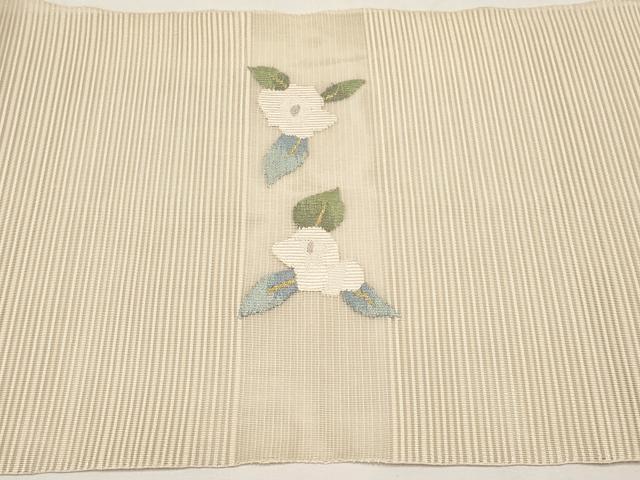 平和屋着物＊夏物　八寸名古屋帯　絽綴れ　枝花文　金銀糸　正絹　逸品　CABJ5851tx