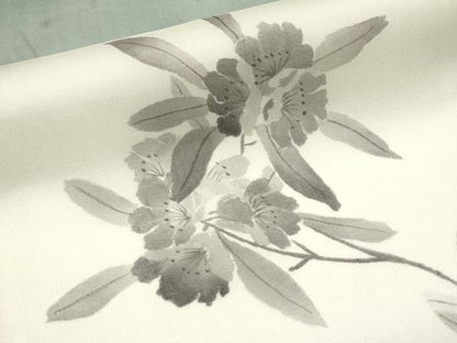 平和屋着物＊夏物　九寸名古屋帯　手描き　枝花文　正絹　逸品　CABJ5871tx