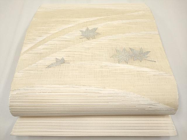 平和屋着物＊夏物　八寸名古屋帯　絽綴れ　楓　金銀糸　鈴乃屋扱い　正絹　逸品　CABJ5874tx