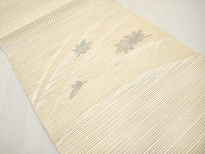 平和屋着物＊夏物　八寸名古屋帯　絽綴れ　楓　金銀糸　鈴乃屋扱い　正絹　逸品　CABJ5874tx