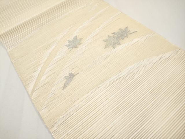 平和屋着物＊夏物　八寸名古屋帯　絽綴れ　楓　金銀糸　鈴乃屋扱い　正絹　逸品　CABJ5874tx
